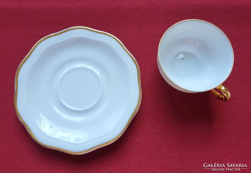 Pirken hammer Czech porcelain coffee set gilded cup saucer espresso espresso mocha