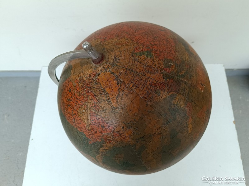 Antique tabletop large globe on wooden plinth 850 8754