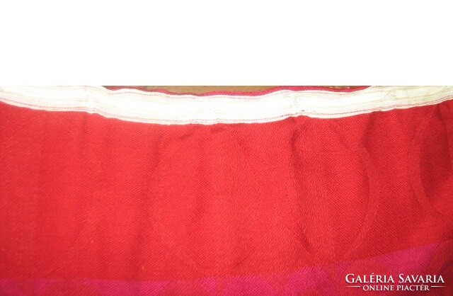 Wonderful vintage red-magenta woven fabric curtain