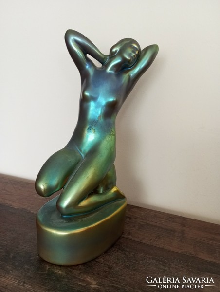 Zsolnay eozin longing figural sculpture