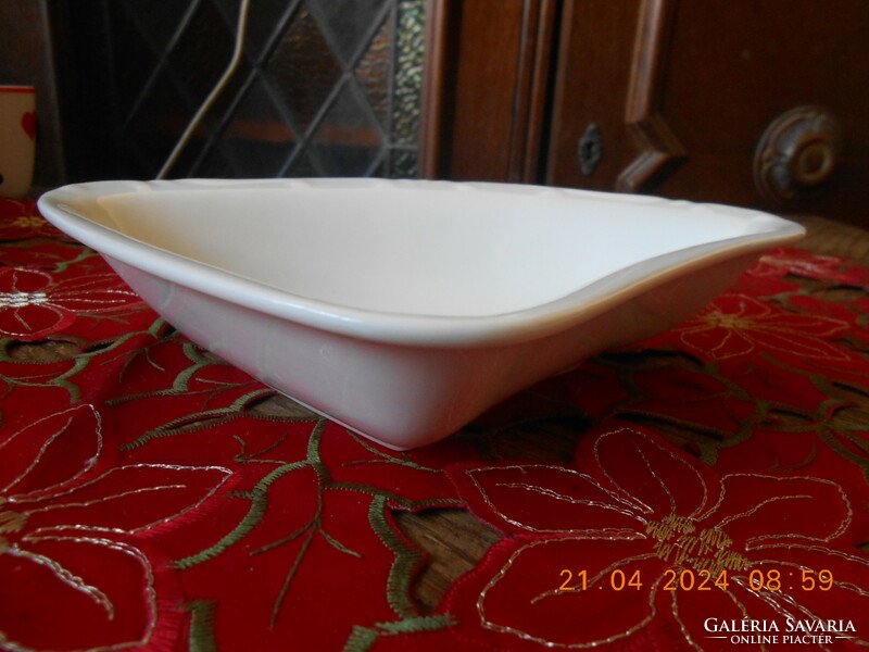 Zsolnay white, baroque serving bowl