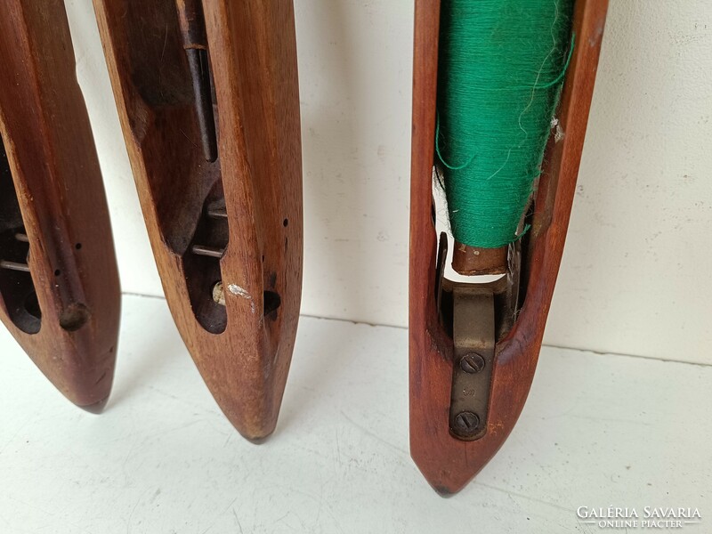 Antique loom folk tool boat weaver 3 pieces loom ethnography tool 758 8801