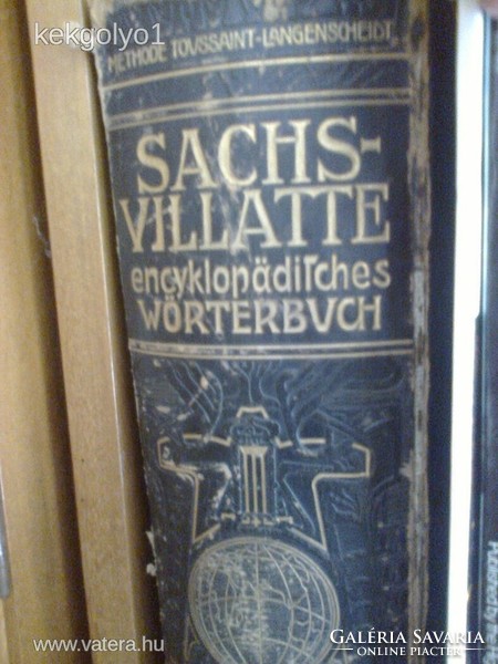 Sachs-Villatte encikopedikus  szótár, 1908 német-francia m hibátlan