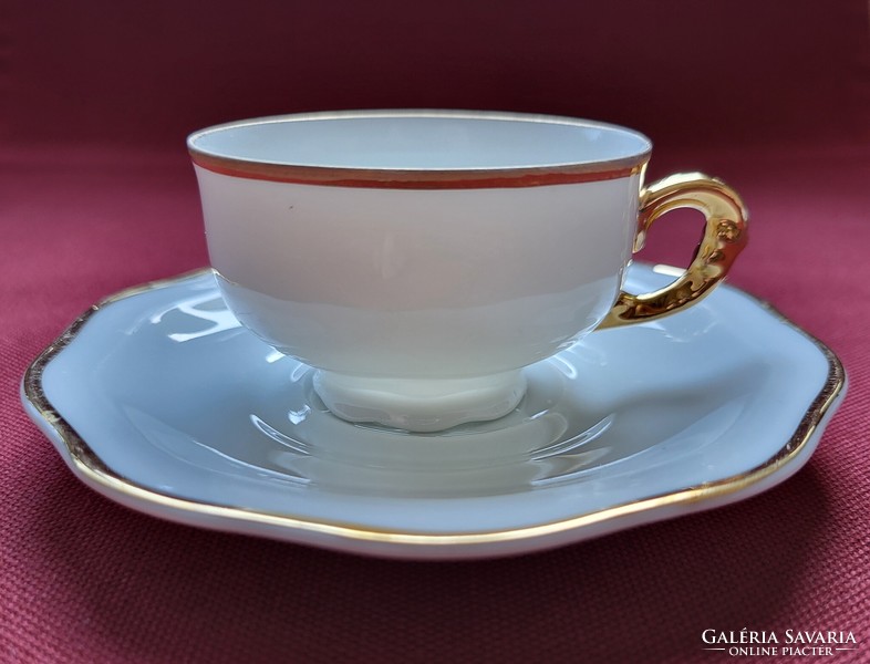 Pirken hammer Czech porcelain coffee set gilded cup saucer espresso espresso mocha