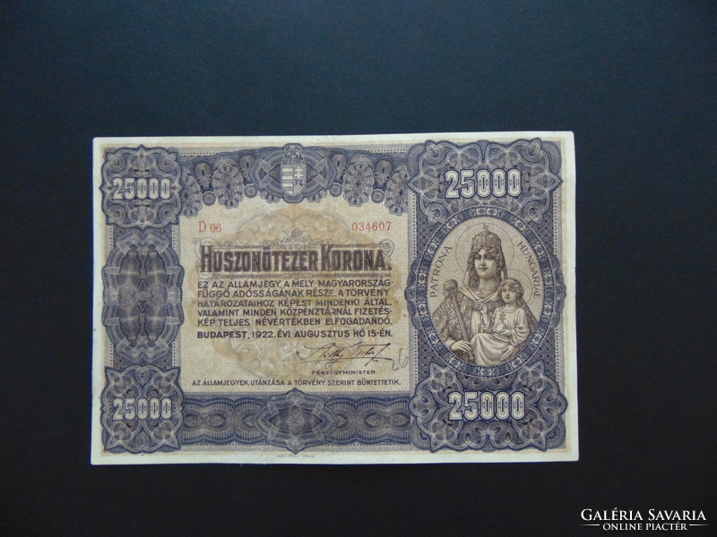 25000 Korona 1922 large, very nice banknote!