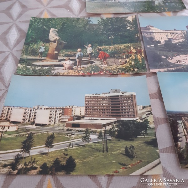 Postman 5 Dunaújváros postcards, 1960s-70s approx.