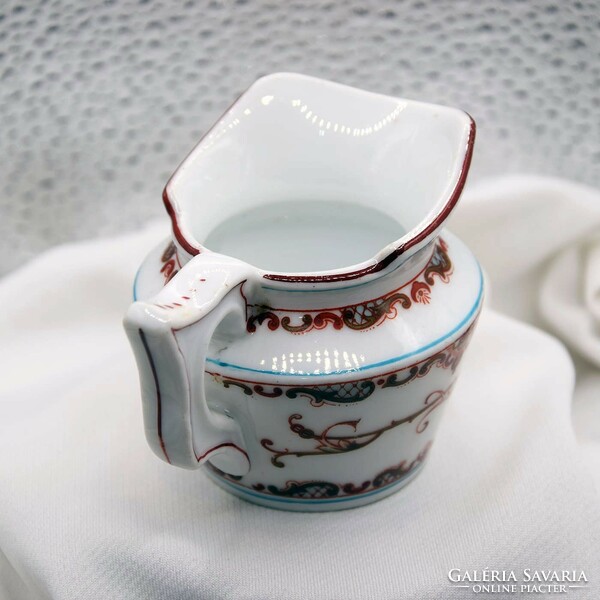 Hüttl tivadar thick-walled porcelain pourer with hand painting