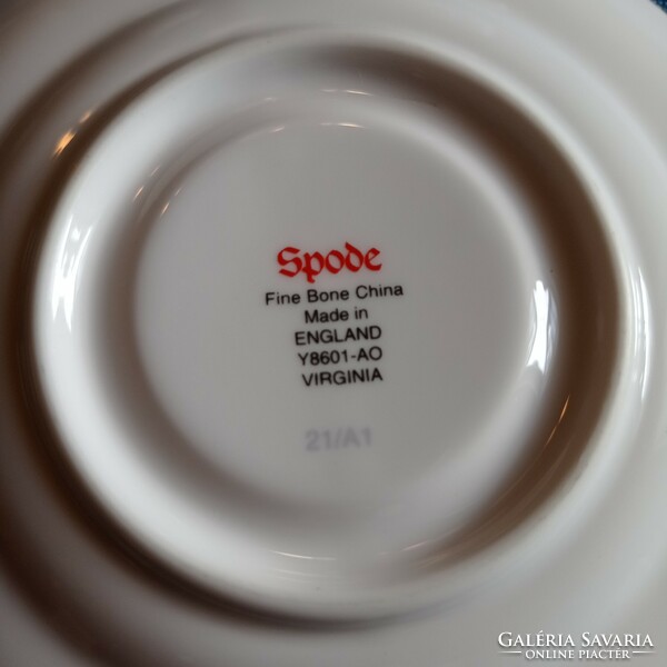 Angol Spode majolika tányér 14,5 cm átmérőjű