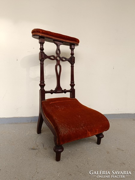 Antique kneeling prayer chair baroque furniture prayer chair hardwood carved prayer stool Christian 811 8667