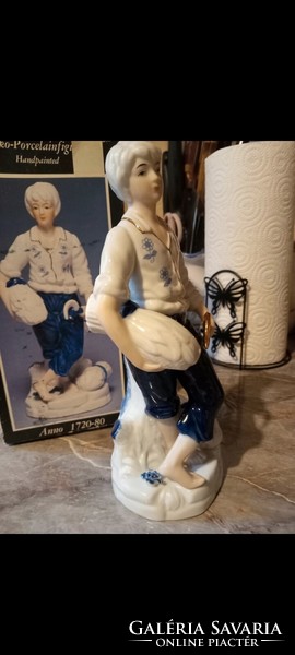 Large hand-painted Rococo figure