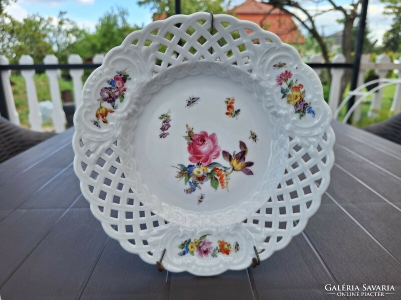 Meissen openwork decorative bowl, wall plate