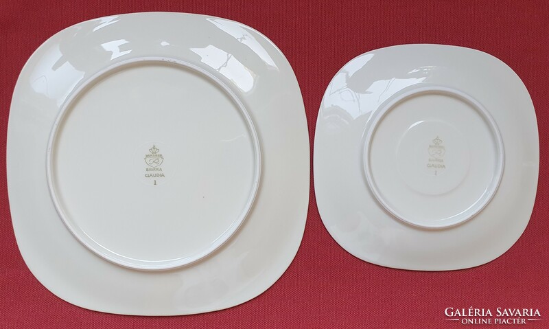 Wunsiedel bavaria claudia german porcelain breakfast plate pair incomplete saucer small plate plate