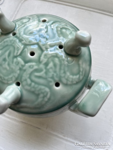 Régi kínai porcelán kétfülű füstölő