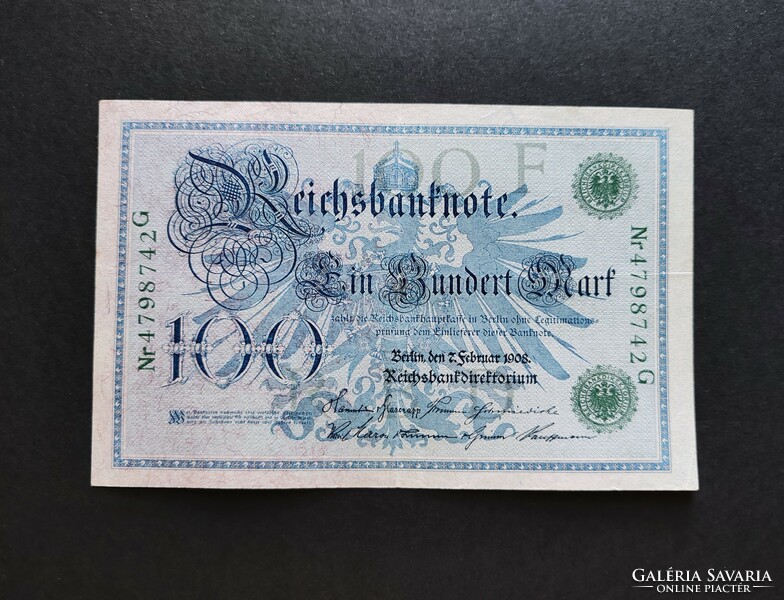 Germany 100 marks 1908, f+