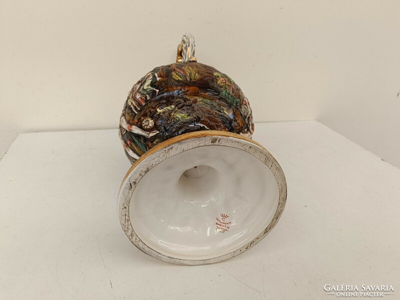 Antique capodimonte capo di monte richly gilded porcelain water jug 852 8756