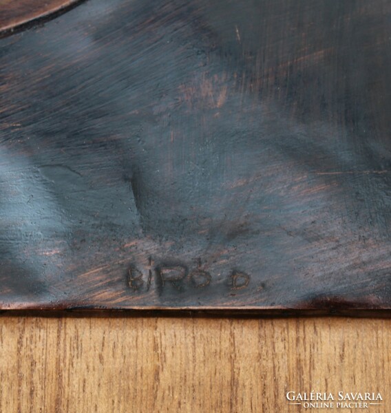 Marked copper linen wall decoration