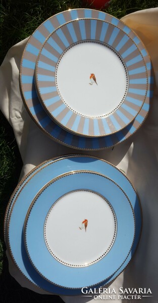 Pip studio porcelain, bird, modern dining set. Plates, cups, bowls. K