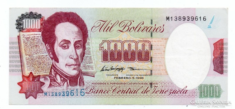 1,000 Bolivares 1998 Venezuela