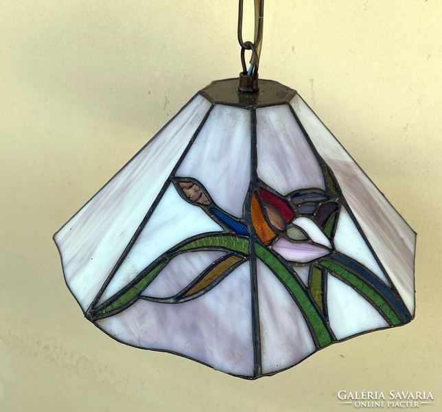 Tiffany ceiling lamp.