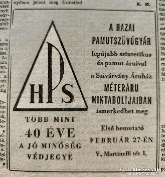 1964 október 4  /  Magyar Nemzet  /  Újság - Magyar / Napilap. Ssz.:  27471