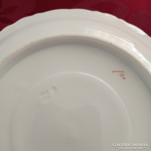 2 antique porcelain bowls, saucers