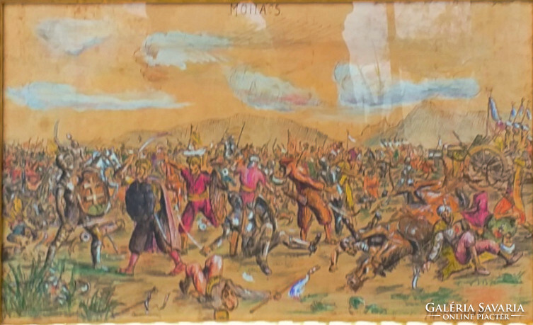 Molnár József (1821 - 1899) : Mohácsi csata