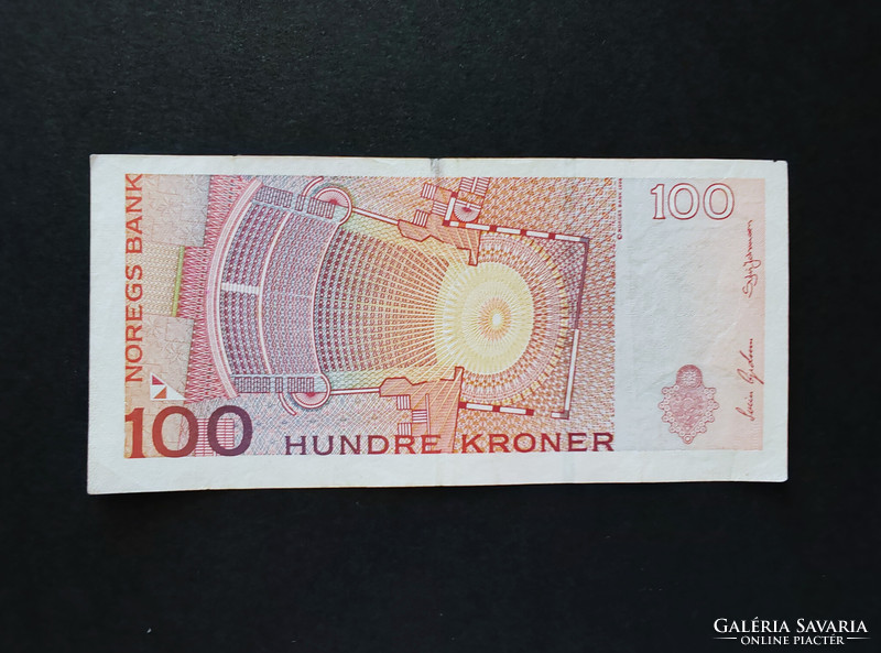 Norvégia 100 Kroner / Korona 1999, VF+