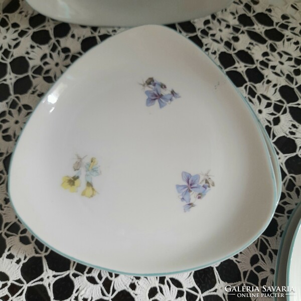 Retro raven house flower pattern serving bowls 6 pcs