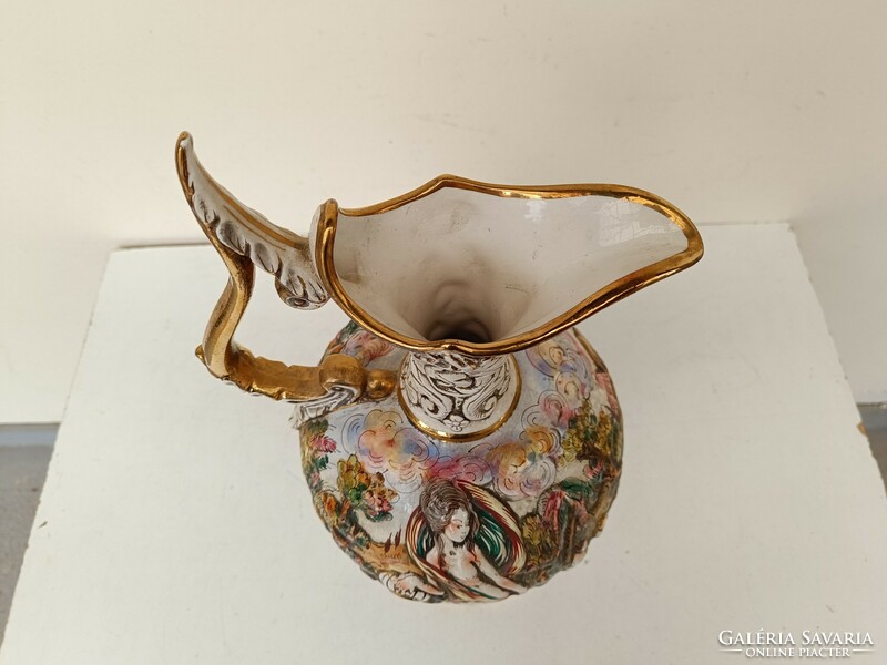 Antique capodimonte capo di monte richly gilded porcelain water jug 852 8756