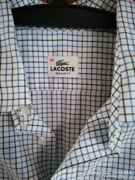 Lacoste férfi kockás rövid ujjú ing 43 - s
