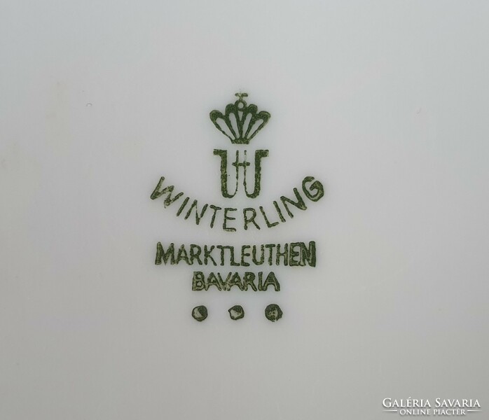 Winterling Marktleuthen Bavaria német porcelán cukortartó virág mintával
