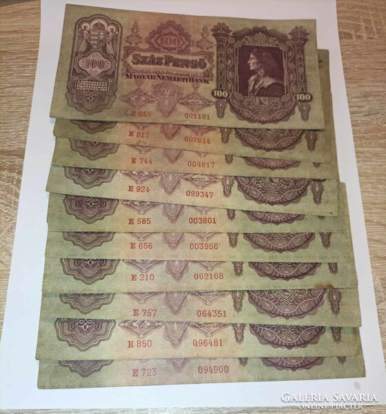 10 pieces of 1930 100 pengő for sale!