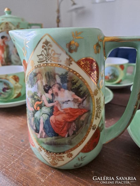 Porcelain tea set, old Czech