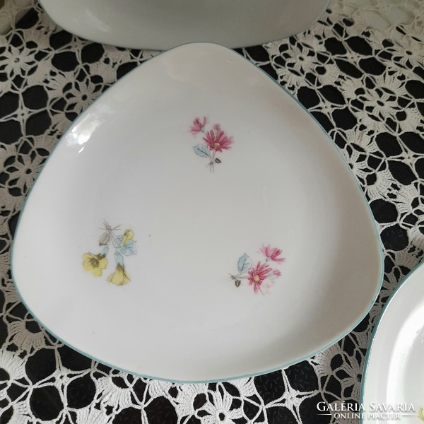 Retro raven house flower pattern serving bowls 6 pcs