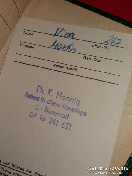 Régi 1980.DDR NDK munka és társadalombiztosítási könyv állapot a képek szerint