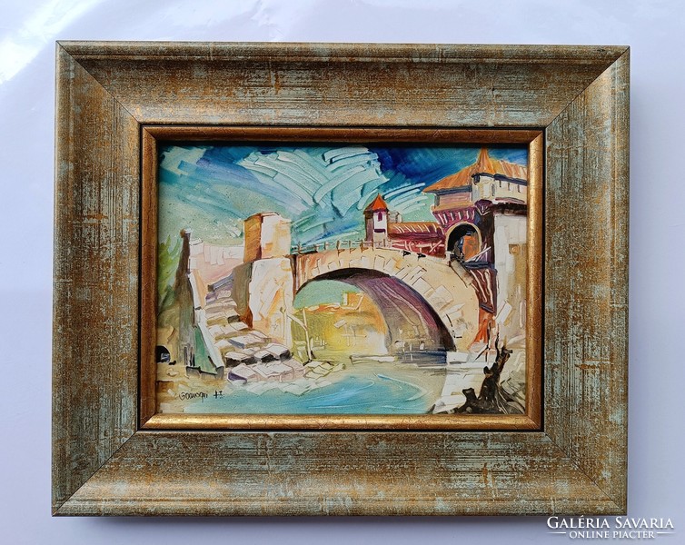 Somogyi H. József: Híd című festménye