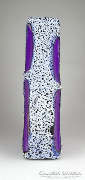 0Y623 retro german roth craftsman in purple ceramic guitar vase