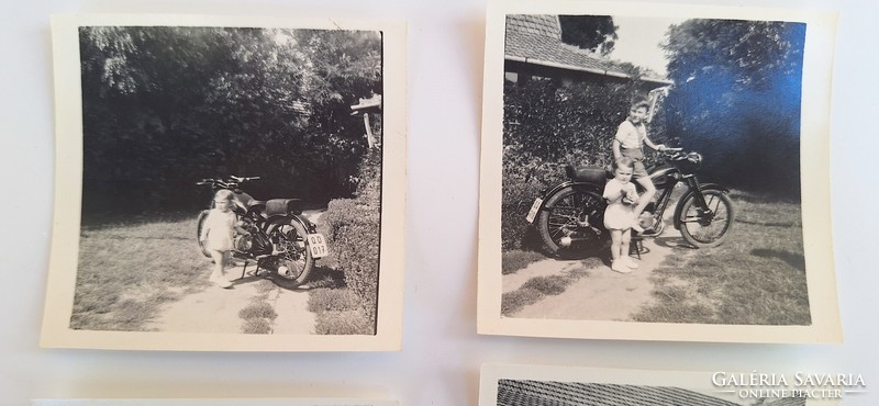 4 darab régi fotó motorkerékpár , motor