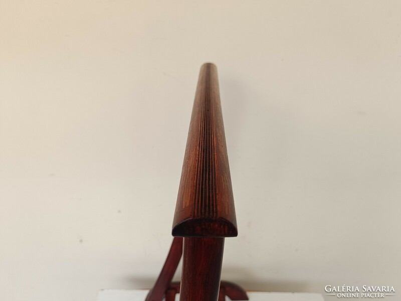 Antik szobainas fa fogas akaszó sál nyakkendő tartó ruha szárító összecsukható bútor 810 8788