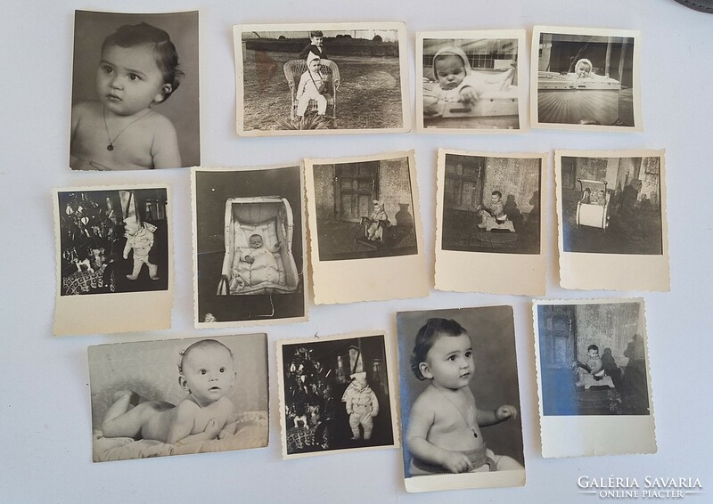 13 pieces of old children's photos