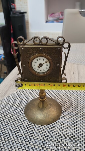 Antique copper table clock.