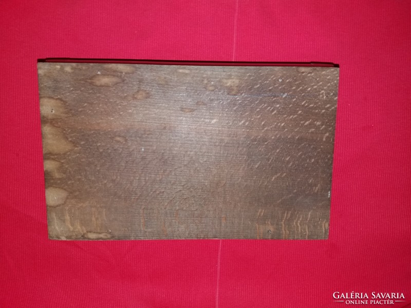 Antik intarziás lakkozott biedermeier fa díszdoboz állapot a képek szerint