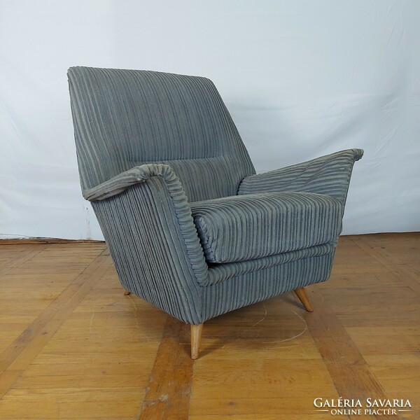 Retro mid-century upholstered armchair