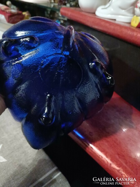 Blue glass bowl