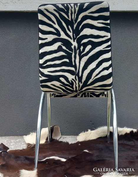 Design postmodern chrome chair negotiable in cavalli style