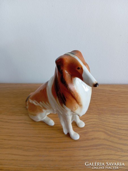 Retro Russian porcelain figure, dog, Scottish shepherd.