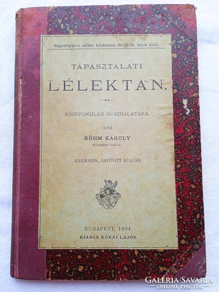 Bőhm Károly - Tapasztalati lélektan 1904.