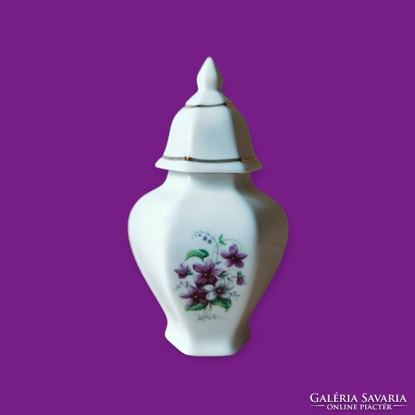 Vase with a porcelain lid from Hollóház