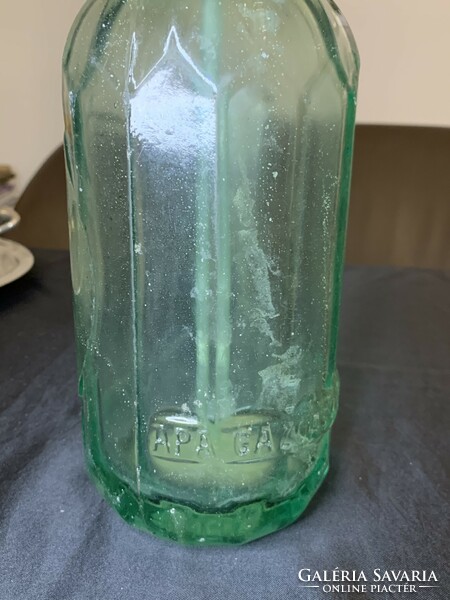 Old green soda bottle oradea! Rooster head