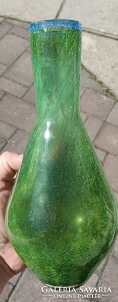 Karcagi green glass vase